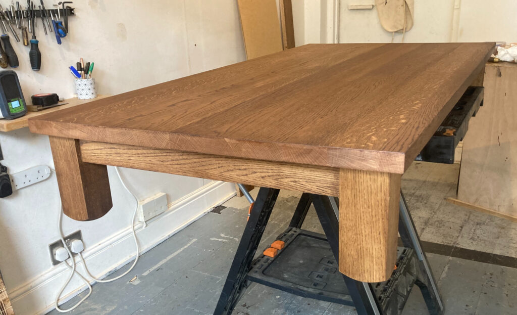 Farmhouse table with legs removed